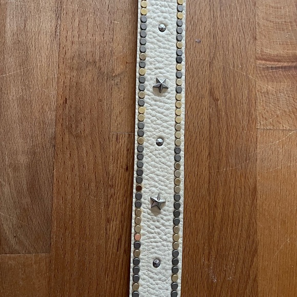 Zadig & Voltaire Starlight Leather Belt, Gold & Silver Studs & Stars, Like New - Picture 5 of 11